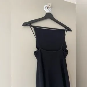 COS Square-Neck Knitted Midi Slip Dress